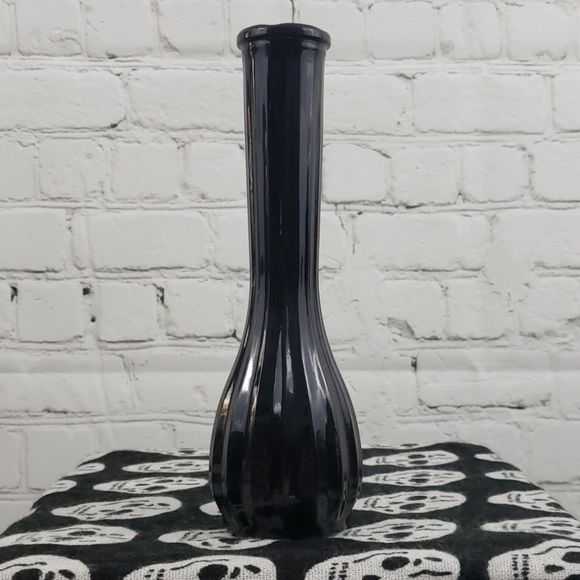 Vintage Accents Vintage Cfg 958 Black Glass Flower Vase Poshmark